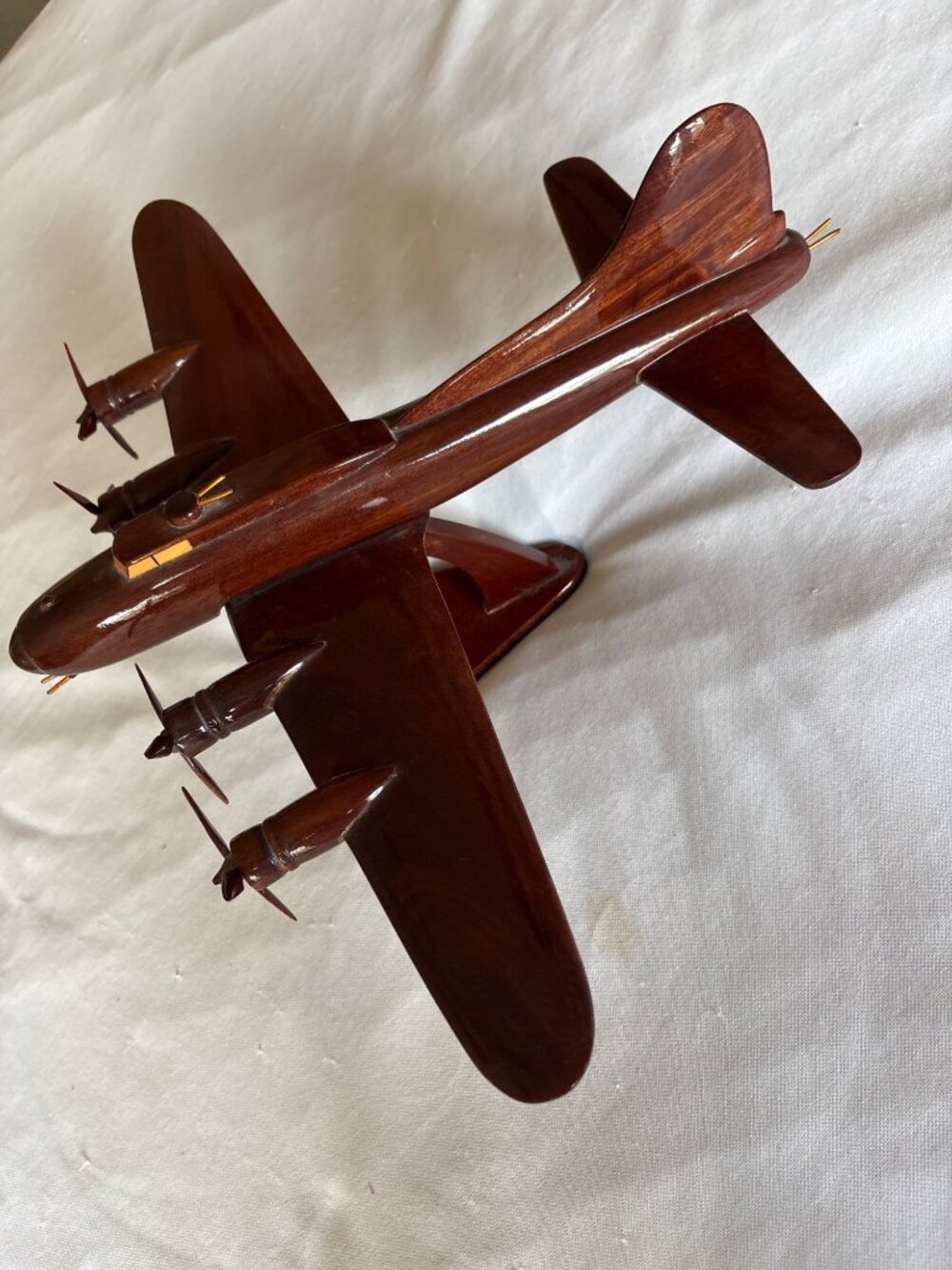 Handcrafted Wooden Airplane Model With Polished Finish Made In Vietnam - Picture 11 of 16
